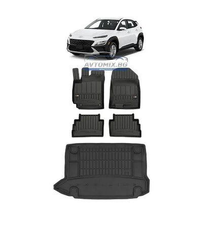 Гумени стелки комплекти за Hyundai Kona 2017-2022г.., ProLine 3D