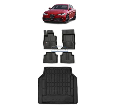 Rubber mats sets for Alfa Romeo Giulia after 2015 ProLine 3D