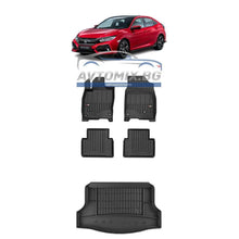 Гумени стелки комплекти за Honda Civic хечбек 2016-2021 г., с временна резервна гума, ProLine 3D