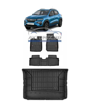 Гумени стелки комплекти за  Dacia Spring след 2020 г.,ProLine 3D