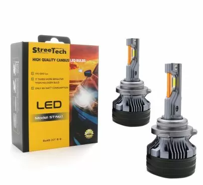 HB4/9006 LED xenon крушки, модел STN1 за 10-24V, 65W, Canbus 6000K, комплект