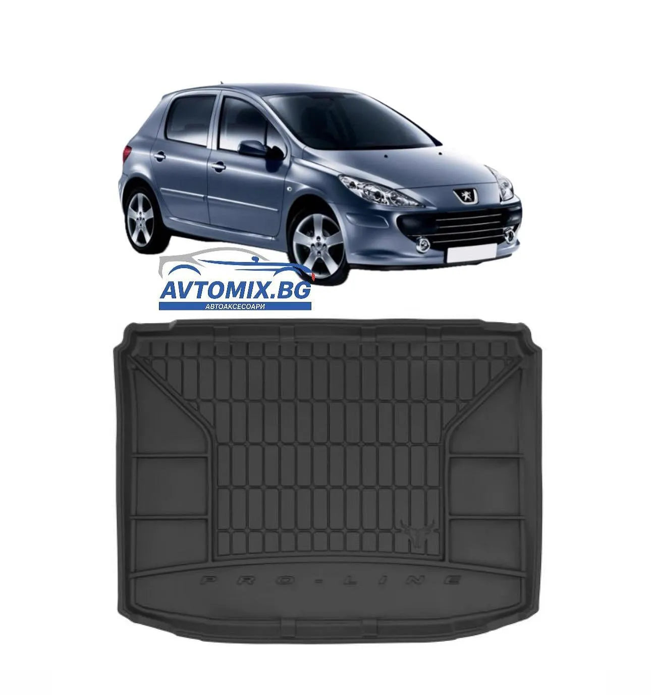 Гумена стелка за багажник Peugeot  307 от 2001-2008г., ProLine 3D / Хечбек