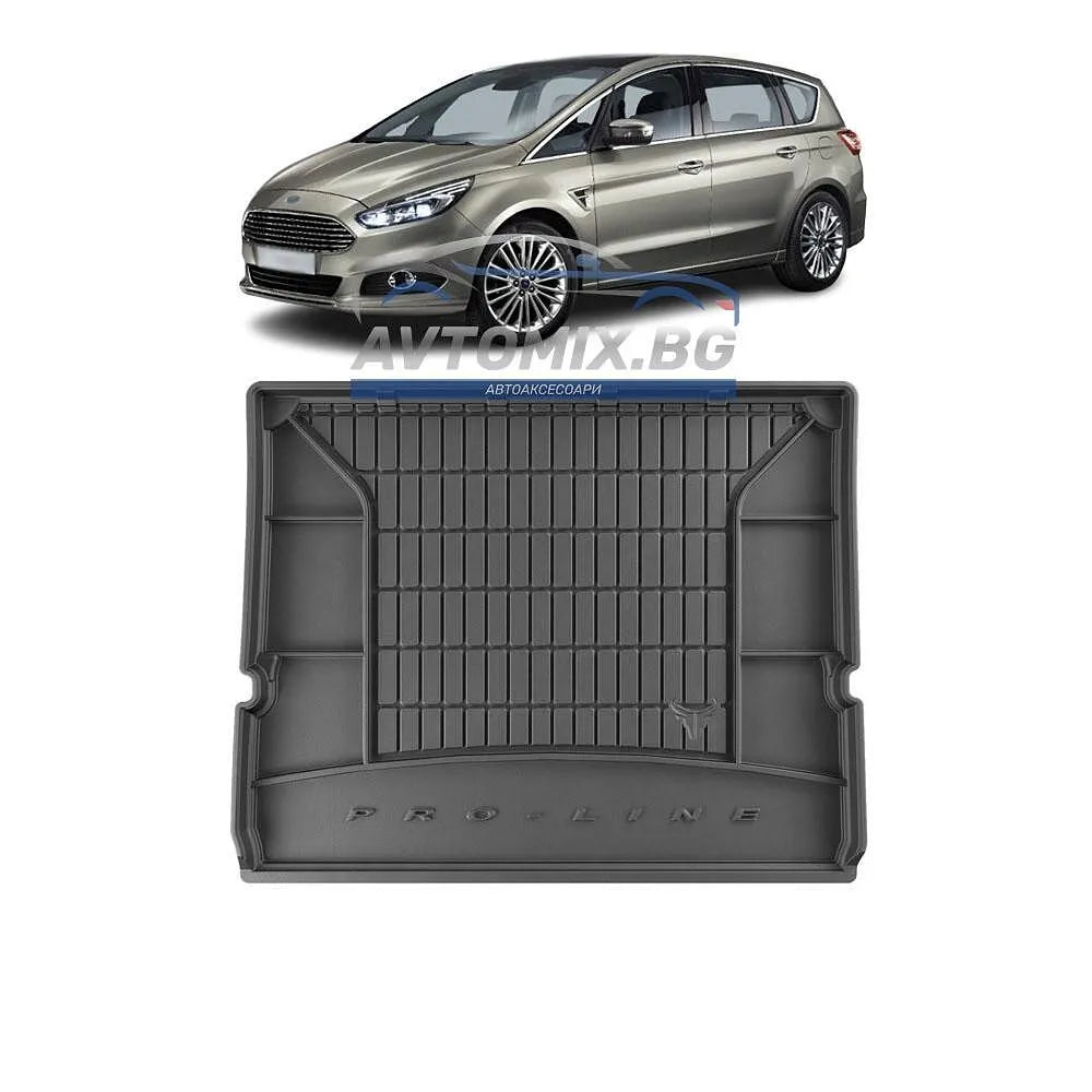 Rubber boot liner for Ford S-Max 7-seater with raised third row seats 2006-2014, ProLine 3D