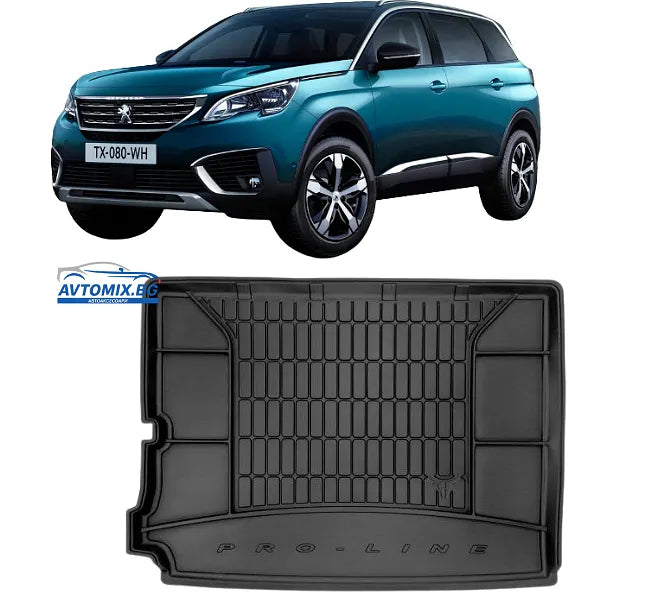 Гумена стелка за багажник  Peugeot 5008 SUV след 2017г, ProLine 3D