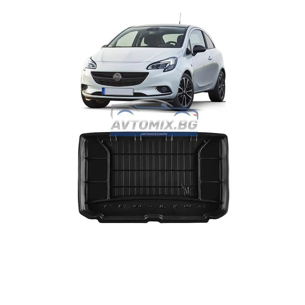 Гумена стелка за багажник Opel Corsa E 2014-2019 г.,  с резервна гума, ProLine 3D