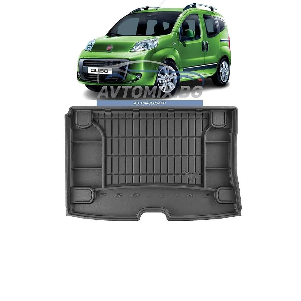 Rubber boot mat for Fiat Qubo 2008-2020, single rear door, ProLine 3D