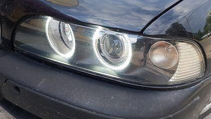 Angel Eyes diode pentru BMW E39 OEM (2000-2003) cu angel eyes din fabrică - cu 66 de diode