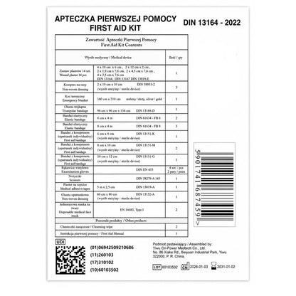 Trusă de prim ajutor de urgență DIN, trusă auto de prim ajutor