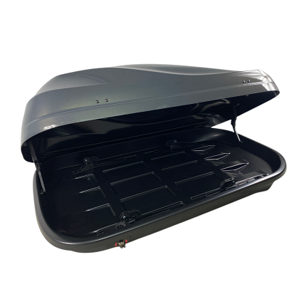 Автобокс Junior Altro 140x90x38cm с 70 mm, с едностранно отваряне с ключ, 370 литра - Сив антрацид гланц