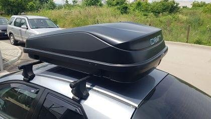 Автобокс Junior Easy 145x94x40cm с 85 mm , с ключ, 420 литра - черен