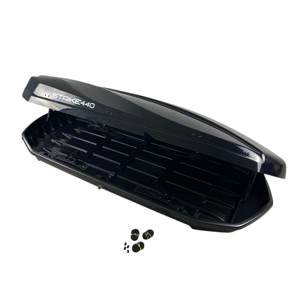 Автобокс Junior Strike 199x84x35cm с 85 mm ,с двустранно отваряне с ключ, 440 литра - черен гланц