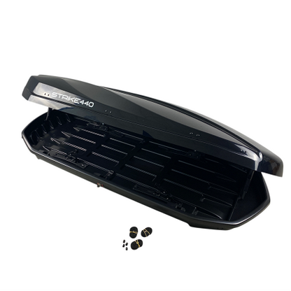 Автобокс Junior Strike 199x84x35cm с 85 mm ,с двустранно отваряне с ключ, 440 литра - черен гланц
