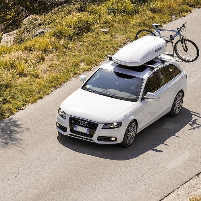 Menabo Mania 400L Roof Box (white metallic)