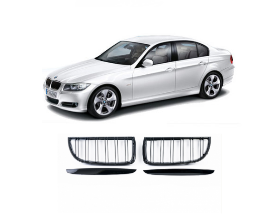 Бъбреци за BMW Е90 Е91 преди фейслифта 2005-2008, черен гланц