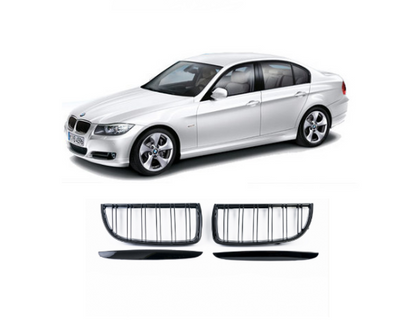 Бъбреци за BMW Е90 Е91 преди фейслифта 2005-2008, черен гланц