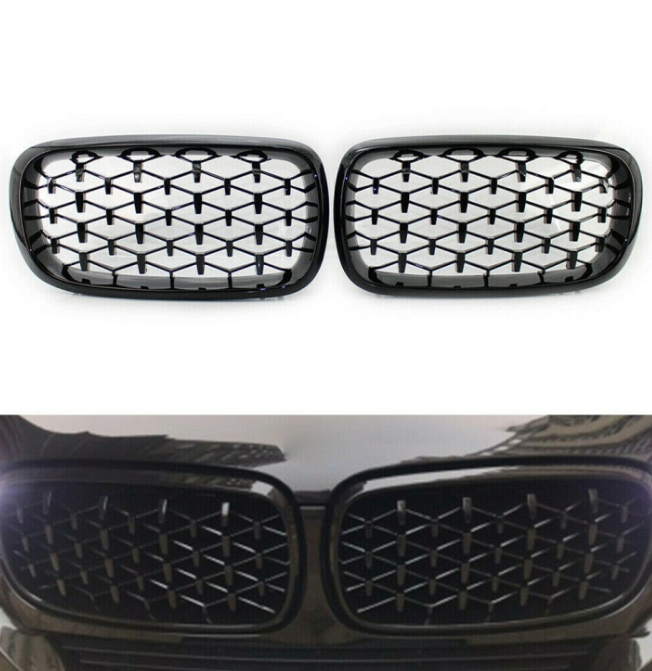Бъбреци за BMW X5 E70 / X6 E71 от 2007-2013 Diamond Style черен гланц