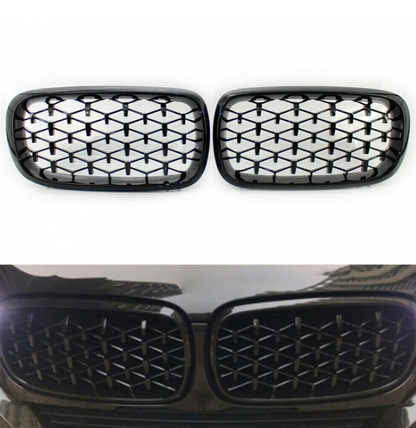 Бъбреци за BMW X5 E70 / X6 E71 от 2007-2013 Diamond Style черен гланц