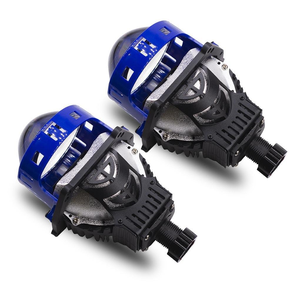Bi-LED лупи за вграждане 24V 3.0 инча 65W, 6+3 чипа,  за дълги и къси светлини,  6000К