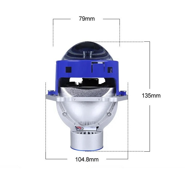 Bi-LED Projector Lenses for Headlight Retrofit 3" 130W 8000lm 12V +500% Brightness, 2 pcs