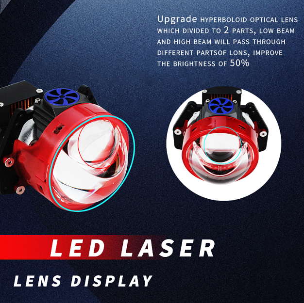 Bi-LED лупи за вграждане във фарове с къси и дълги светлини 3"инча 156W 8000lm 12V
