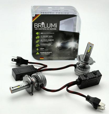 Bi-LED система за фарове H4 - BRILUMI ZENITH - 200W - CANBUS 6000K