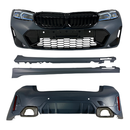 Боди кит М пакет за BMW G20 (2019-2021) - M-Tech дизайн конверсия към G20 facelift LCI Design (2022+)