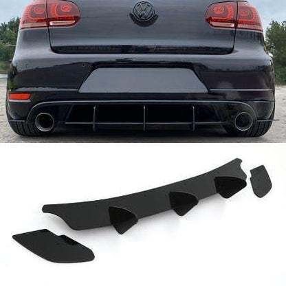 Rear Bumper Diffuser for Volkswagen Golf 6 GTI - Gloss Black