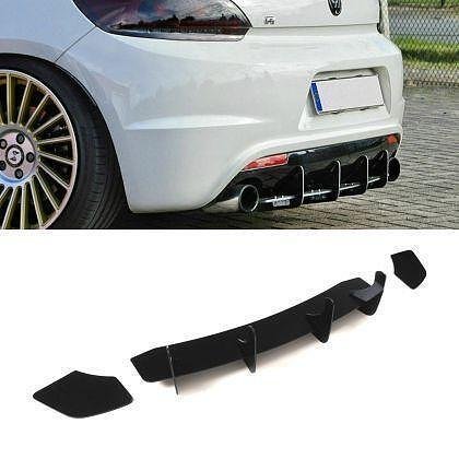 Дифузер за задна броня за Volkswagen Scirocco (2008-2014) Blade - черен гланц