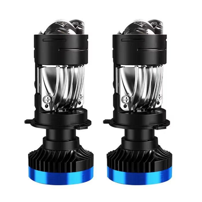 LED крушки H4 с лупи за фар 70W