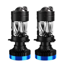 Becuri LED H4 cu lentile de proiector 70W