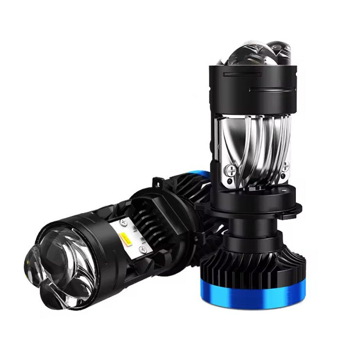 LED крушки H4 с лупи за фар 70W
