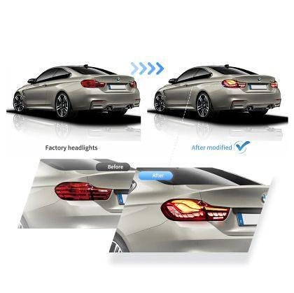 Диодни стопове за BMW F32 / F33 / F36 / F82 / F83 (2014-2020) GTS look с бягащ мигач - червени