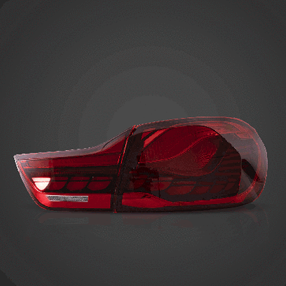Диодни стопове за BMW F32 / F33 / F36 / F82 / F83 (2014-2020) GTS look с бягащ мигач - червени