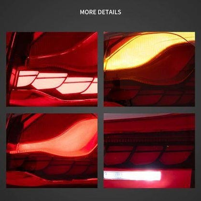 Диодни стопове за BMW F32 / F33 / F36 / F82 / F83 (2014-2020) GTS look с бягащ мигач - червени