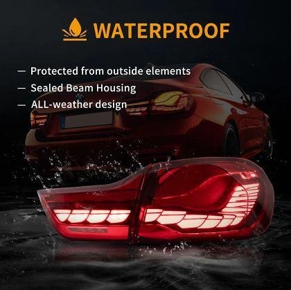 Диодни стопове за BMW F32 / F33 / F36 / F82 / F83 (2014-2020) GTS look с бягащ мигач - червени