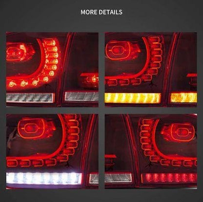 Stopuri cu LED pentru VW GOLF 6 (2008-2014) GTI / R look cu semnalizare dinamică - roșii