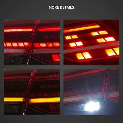 Stopuri cu LED pentru VW GOLF 7 (2014-2021) GTI / R look cu semnalizare dinamică - roșii