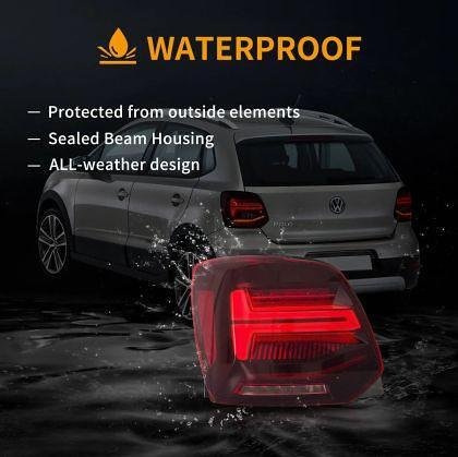 Stopuri cu LED pentru VW POLO (2009-2017) GTI / R look cu semnalizare dinamică - roșii