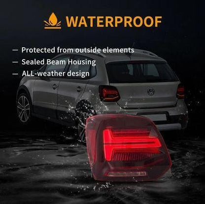 Stopuri cu LED pentru VW POLO (2009-2017) GTI / R look cu semnalizare dinamică - roșii