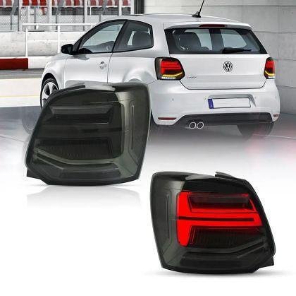 LED Taillights for VW POLO (2009-2017) GTI / R look with dynamic turn signal - smoked