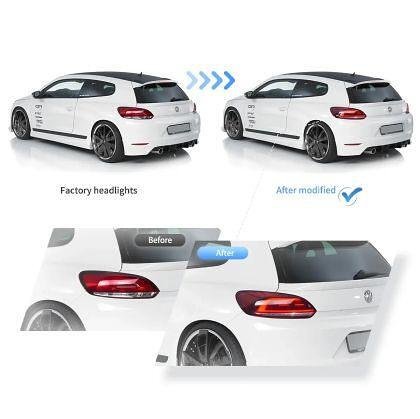 Stopuri LED pentru VW SCIROCCO (2009-2014) cu semnalizare dinamică - roșii
