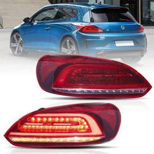 Диодни стопове за VW SCIROCCO (2009-2014) с бягащ мигач - червени