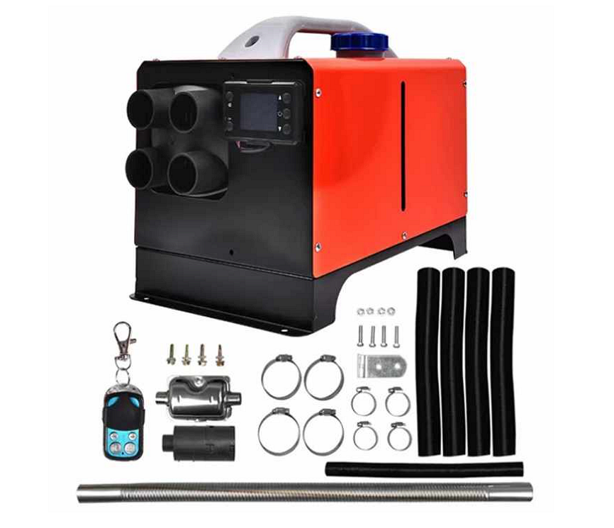 Дизелова суха печка с куфар и алуминиево ядро, 12V/24V 8KW