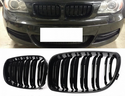 Двойни Бъбреци BMW 1-ва Серия Фейслифт Facelift E81 E82 E87 E88 2008г.-2011г. Черен Гланц Лак