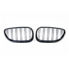 Dual Slats Kidney Grilles, BMW E90, E91, 08-11, Gloss Black, Facelift