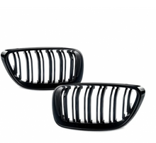 Double Slats Kidney Grilles For BMW F22 F23 F24 F27 E87 2012-2018 gloss black