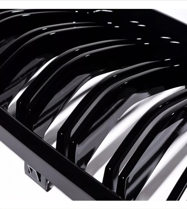 Dual Slat Kidney Grilles for BMW X3 F25 Pre-Facelift 2010-2014 Gloss Black