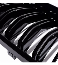 Dual Slat Kidney Grilles for BMW X3 F25 Pre-Facelift 2010-2014 Gloss Black