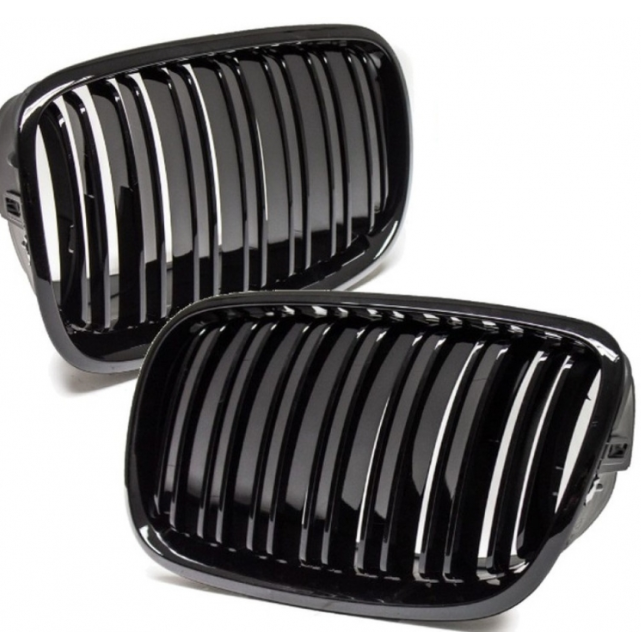 Двойни бъбреци за БМВ BMW X5 X6 E70 E71 E72 от 2007-2014 черен гланц лак