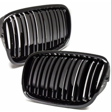 Double Slat Kidney Grilles for BMW X5 X6 E70 E71 E72 2007-2014 Gloss Black